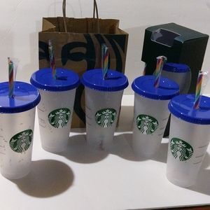Starbucks color changing confetti cups